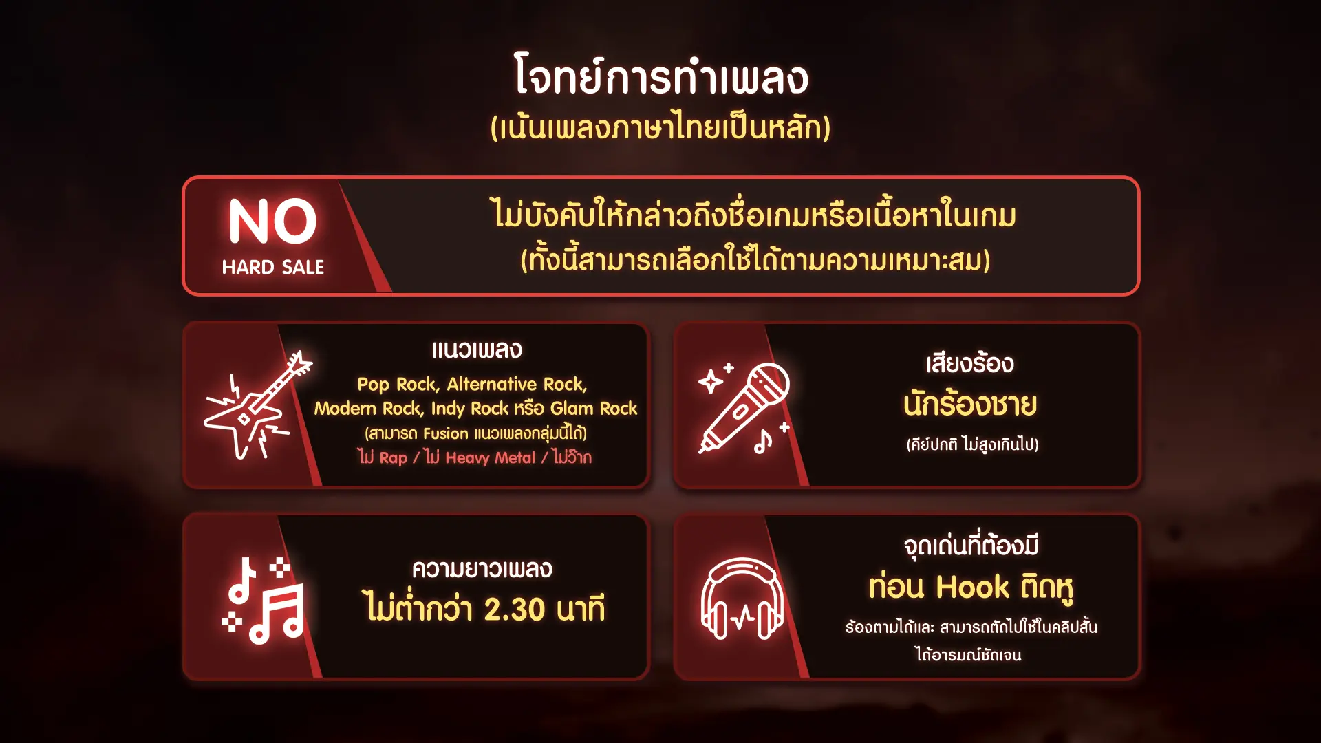 โจทย์การทำเพลง